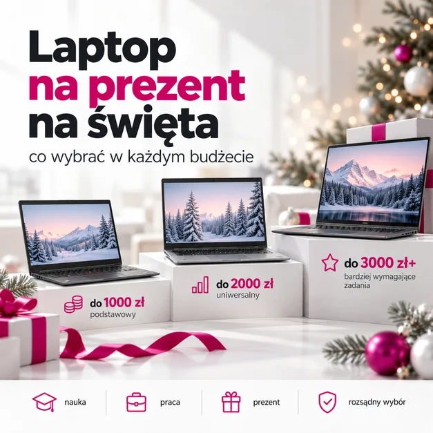 Laptop na prezent na święta — co wybrać w każdym budżecie
