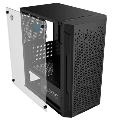   Nowy gamingowy Logic Aramis czarny ARGB MINI AMD Ryzen 5 4500 3,6 GHz / 32 GB / 960 SSD / Win 11 + Nvidia RTX 4060Ti [8GB] 