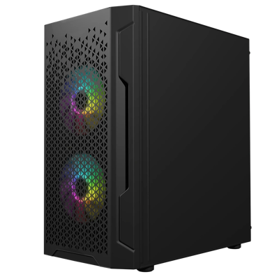   Nowy gamingowy Logic Aramis czarny ARGB MINI AMD Ryzen 5 4500 3,6 GHz / 32 GB / 960 SSD / Win 11 + Nvidia RTX 4060Ti [8GB] 