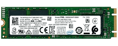 Dysk SSD / Intel SSDSCKKF128G8 / 128 GB / M.2 SATA