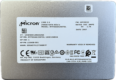 Dysk SSD / Micron 1300 / 256 GB / SATA III / 2,5''