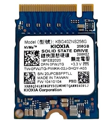 Dysk SSD NVMe / Kioxia/Toshiba KBG40ZNS256G / 256 GB / M.2 2230 PCIe 3.0