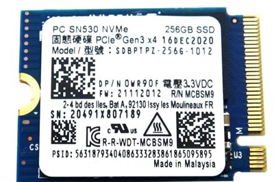 Dysk SSD NVMe / Western Digital SN530 / 256 GB / M.2 2230 PCIe 3.0