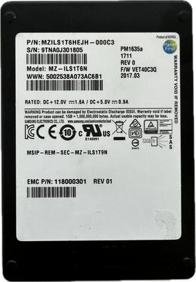 Dysk twardy SAS Samsung MZ-ILS1T6N 1,6 TB 2,5" 