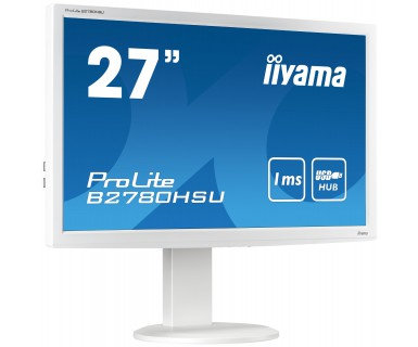 Iiyama B2780HSU z głośnikami, biały / Klasa A-