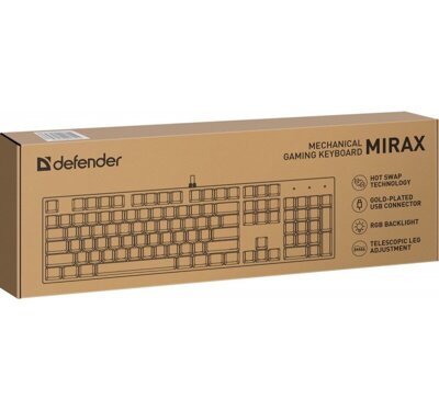 Klawiatura mechaniczna Defender Mirax GK-352 RGB