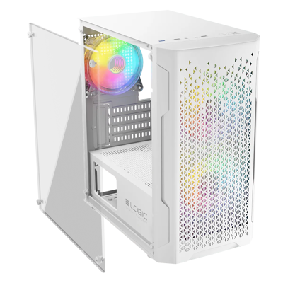 Nowy gamingowy Logic Aramis biały ARGB MINI AMD Ryzen 5 4500 3,6 GHz / 32 GB / 480 SSD / Win 11 + Nvidia RTX 4060 [8GB]