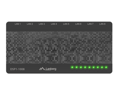 Poleasingowy switch niezarządzalny Lanberg DSP1-1008 8X 1GB/S, Gigabit Ethernet Desktop 5V