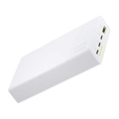 Powerbank Green Cell PowerPlay20s PBGC03S / 22,5 W / USB-A, USB-C / 20000 mAh / biały