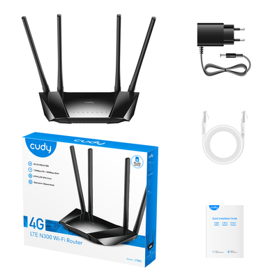 Router bezprzewodowy CUDY LT400 4G LTE Wi-Fi 4 300Mb/s