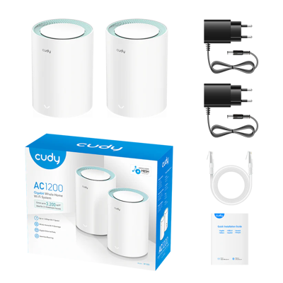 Router bezprzewodowy Cudy Wi-Fi Mesh M1300 AC1200 (2-Pack) 