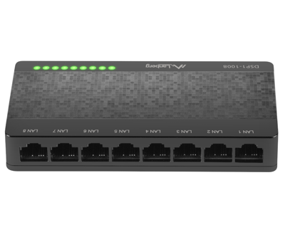 Switch niezarządzalny Lanberg DSP1-1008 8X 1GB/S, Gigabit Ethernet Desktop 5V