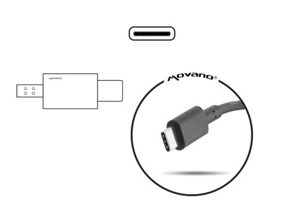 Zasilacz Movano 90W USB type C USB-C (czarny)